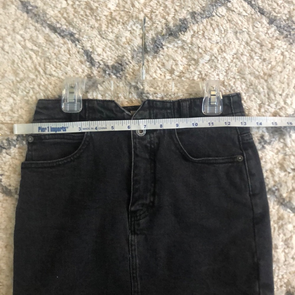 Free People Black Mini Denim Skirt - Picture 7 of 7
